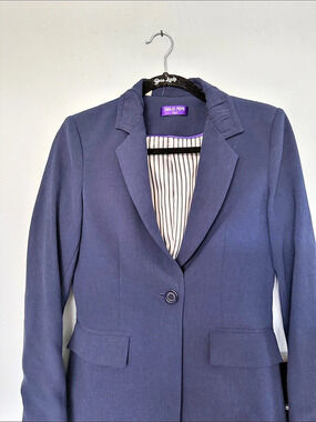 Emilio Pepe Women's Striped Blazer in Blue